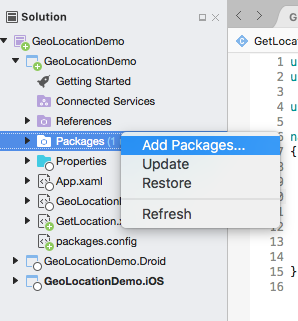 GeoLocator in Xamarin Stape2