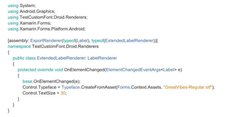 Extending Label in Android