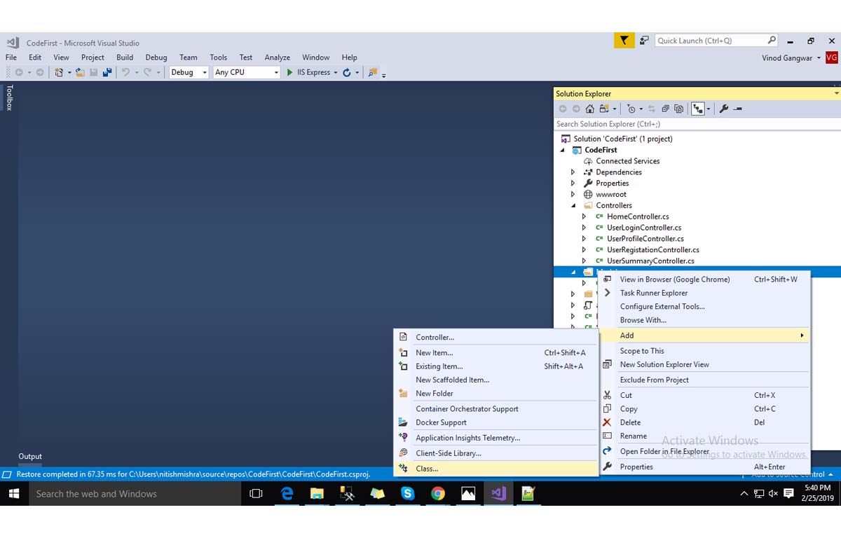 ASP.Net Core project